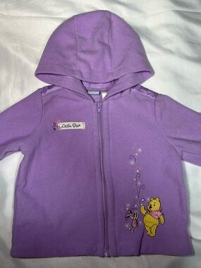 Vintage Disney Baby Winnie The Pooh Piglet Fleece Hooded Jacket 3-6M